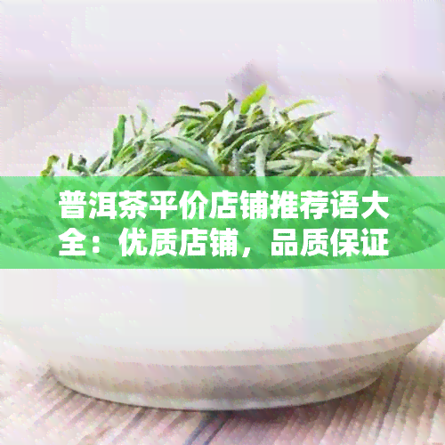 普洱茶平价店铺推荐语大全：优质店铺，品质保证，让您品味纯正的普洱茶。