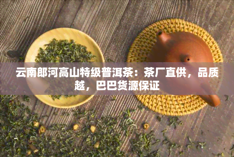 云南郎河高山特级普洱茶：茶厂直供，品质越，巴巴货源保证