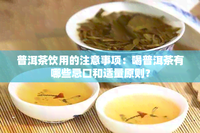 普洱茶饮用的注意事项：喝普洱茶有哪些忌口和适量原则？