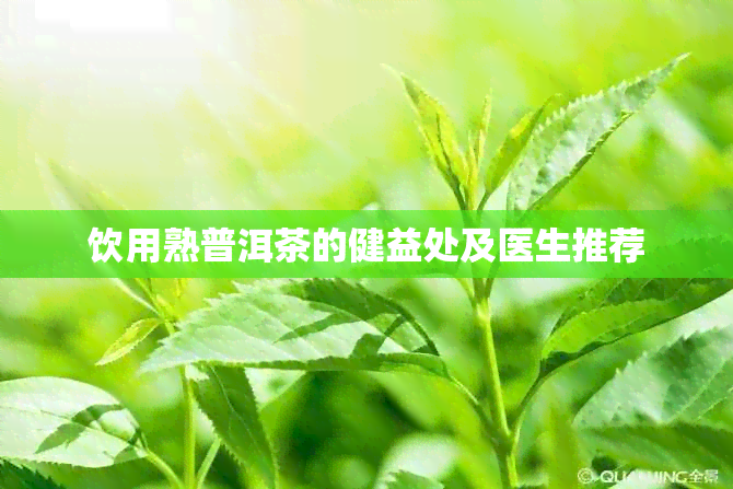 饮用熟普洱茶的健益处及医生推荐