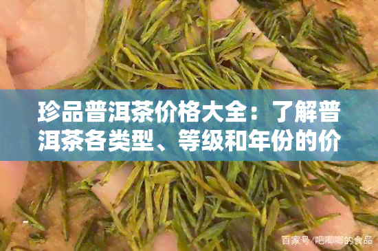 珍品普洱茶价格大全：了解普洱茶各类型、等级和年份的价格信息