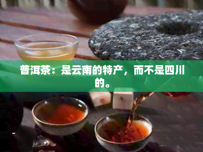 普洱茶：是云南的特产，而不是四川的。