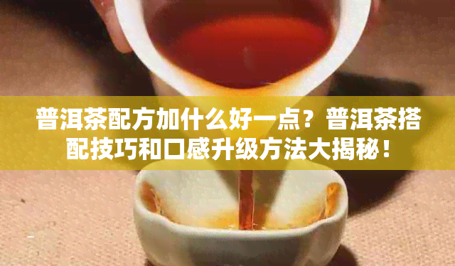 普洱茶配方加什么好一点？普洱茶搭配技巧和口感升级方法大揭秘！