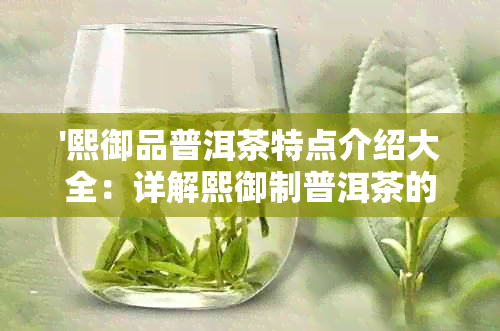 '熙御品普洱茶特点介绍大全：详解熙御制普洱茶的魅力与特色'