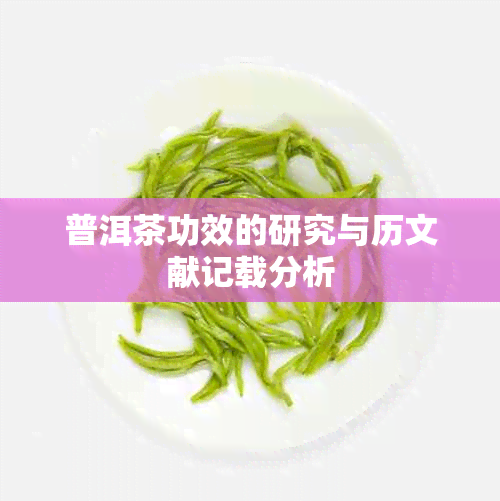 普洱茶功效的研究与历文献记载分析