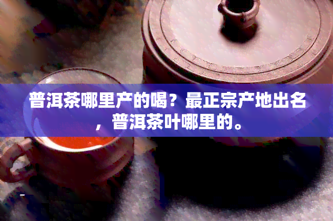 普洱茶哪里产的喝？最正宗产地出名，普洱茶叶哪里的。