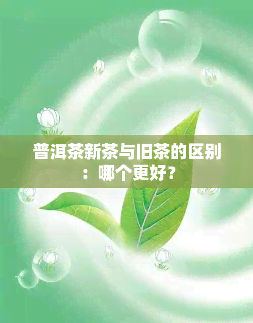 普洱茶新茶与旧茶的区别：哪个更好？