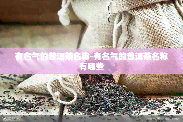 有名气的普洱茶名称-有名气的普洱茶名称有哪些