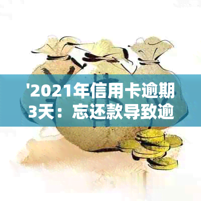 '2021年信用卡逾期3天：忘还款导致逾期两天，总额3万！'