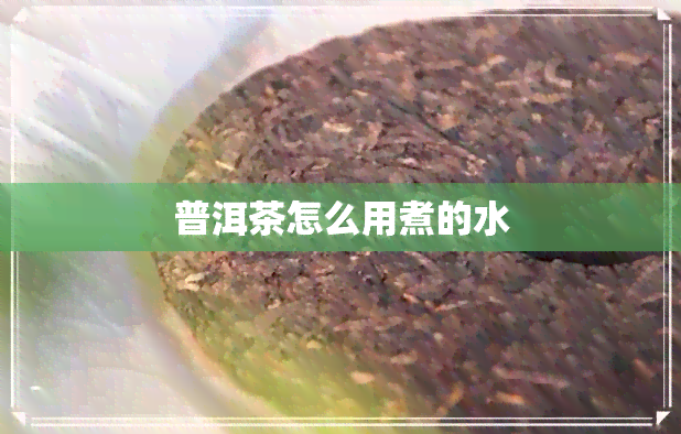 普洱茶怎么用煮的水