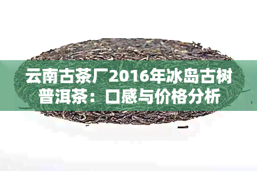 云南古茶厂2016年冰岛古树普洱茶：口感与价格分析