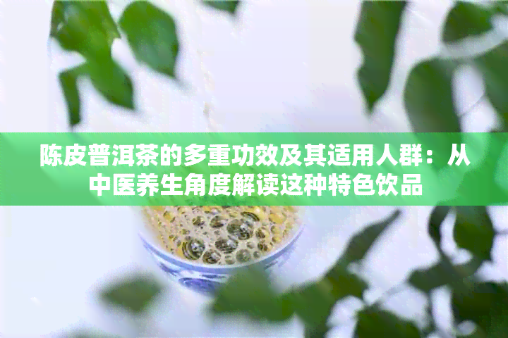 陈皮普洱茶的多重功效及其适用人群：从中医养生角度解读这种特色饮品