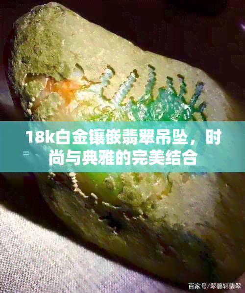 18k白金镶嵌翡翠吊坠，时尚与典雅的完美结合