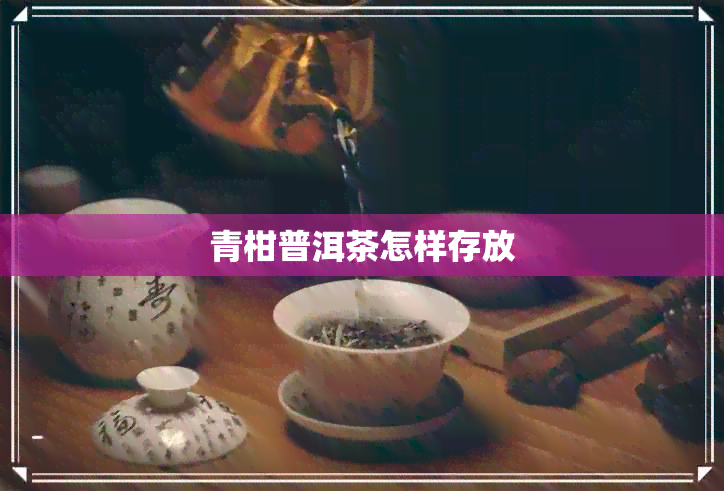 青柑普洱茶怎样存放