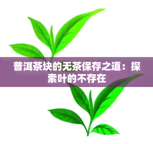 普洱茶块的无茶保存之道：探索叶的不存在