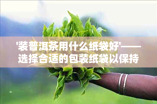 '装普洱茶用什么纸袋好'——选择合适的包装纸袋以保持普洱茶的品质