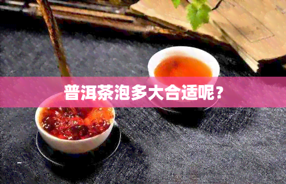 普洱茶泡多大合适呢？