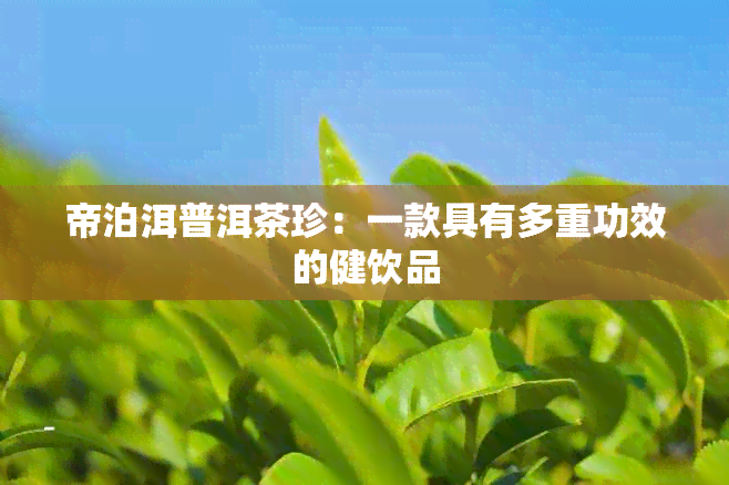 帝泊洱普洱茶珍：一款具有多重功效的健饮品