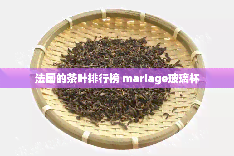 法国的茶叶排行榜 mariage玻璃杯