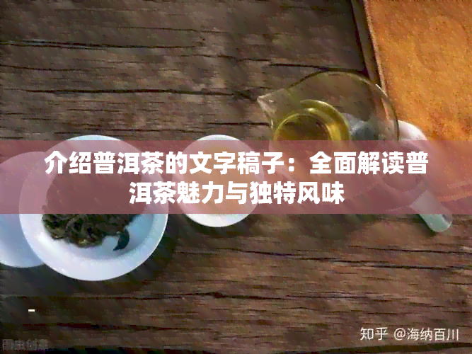 介绍普洱茶的文字稿子：全面解读普洱茶魅力与独特风味