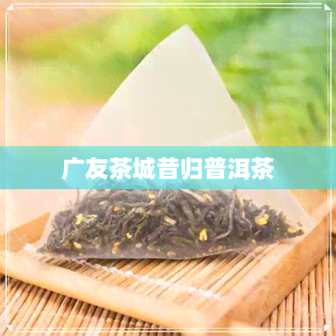 广友茶城昔归普洱茶