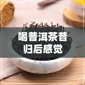 喝普洱茶昔归后感觉