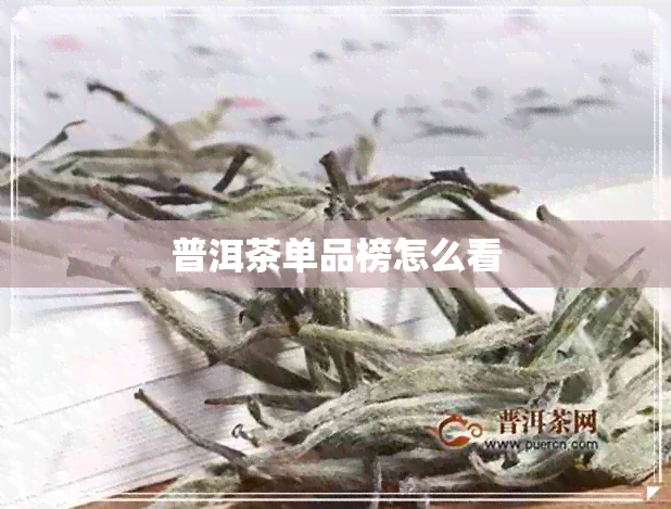 普洱茶单品榜怎么看