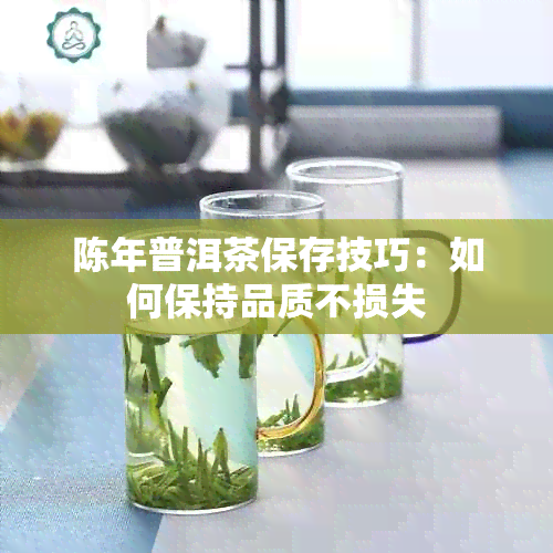 陈年普洱茶保存技巧：如何保持品质不损失