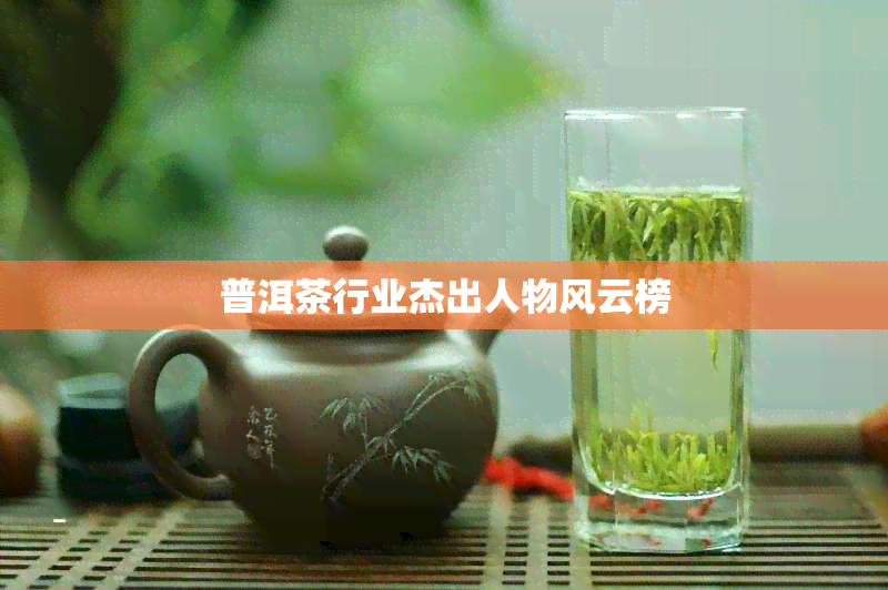 普洱茶行业杰出人物风云榜