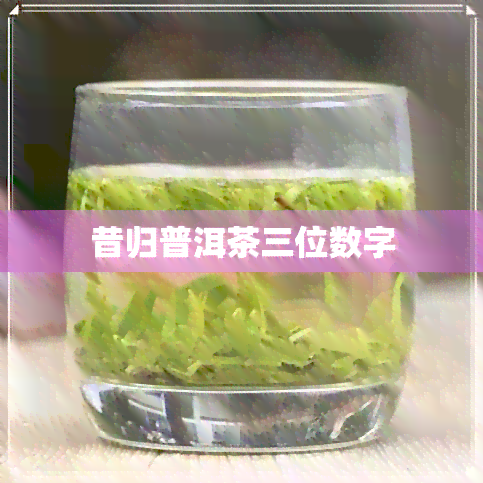 昔归普洱茶三位数字