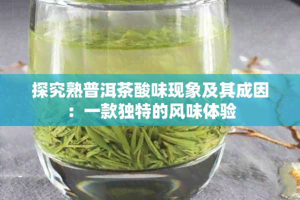 探究熟普洱茶酸味现象及其成因：一款独特的风味体验