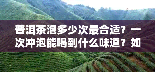 普洱茶泡多少次最合适？一次冲泡能喝到什么味道？如何控制冲泡时间和水？