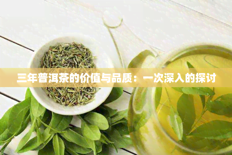 三年普洱茶的价值与品质：一次深入的探讨