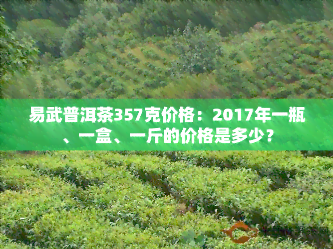 易武普洱茶357克价格：2017年一瓶、一盒、一斤的价格是多少？