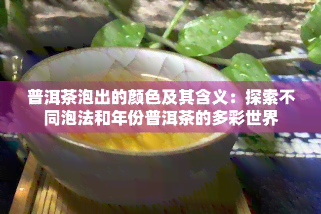 普洱茶泡出的颜色及其含义：探索不同泡法和年份普洱茶的多彩世界