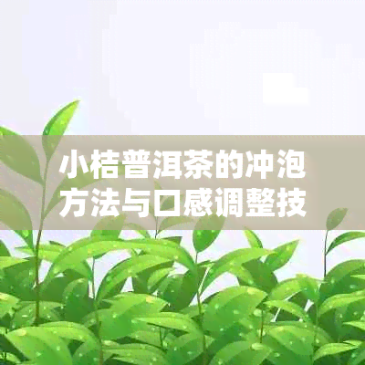 小桔普洱茶的冲泡方法与口感调整技巧，让你喝出更好的味道！