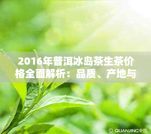 2016年普洱冰岛茶生茶价格全面解析：品质、产地与市场行情一览无遗