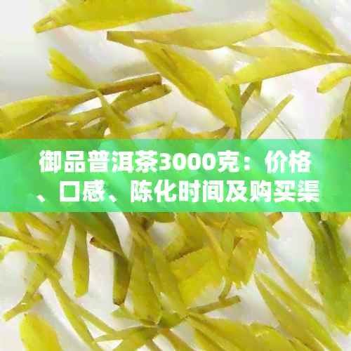 御品普洱茶3000克：价格、口感、陈化时间及购买渠道全面解析