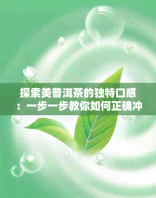 探索美普洱茶的独特口感：一步一步教你如何正确冲泡，品尝更美味的普洱茶