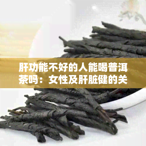 肝功能不好的人能喝普洱茶吗：女性及肝脏健的关键因素