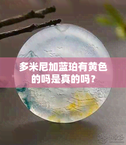 多米尼加蓝珀有黄色的吗是真的吗？