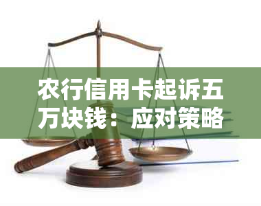 农行信用卡起诉五万块钱：应对策略与后果，会立案吗？