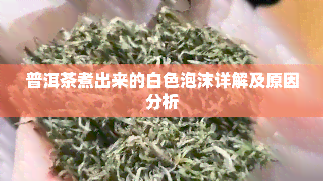 普洱茶煮出来的白色泡沫详解及原因分析