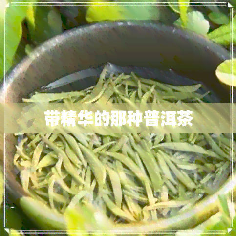 带精华的那种普洱茶