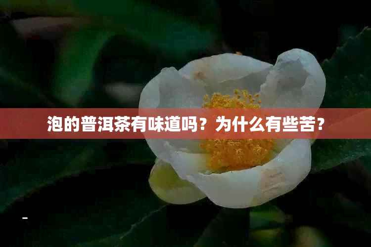 泡的普洱茶有味道吗？为什么有些苦？