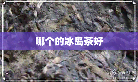 哪个的冰岛茶好