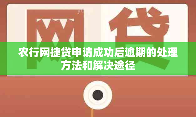 农行网捷贷申请成功后逾期的处理方法和解决途径