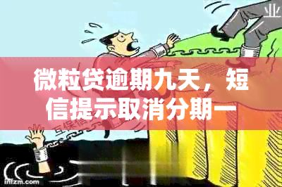 微粒贷逾期九天，短信提示取消分期一次性还清的真实性