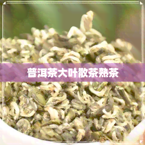 普洱茶大叶散茶熟茶