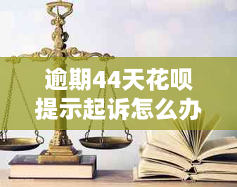 逾期44天花呗提示起诉怎么办：如何处理？